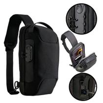 Mochila Executiva Anti Furto Com Entrada USB Transversal - MUNDO STORE