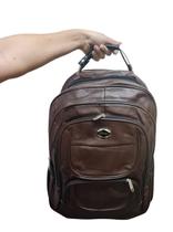 Mochila Executiva Grande Marrom Para Porta Notebook Trabalho