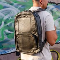 Mochila Executiva Masculina Couro Legítimo Slim Notebook