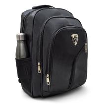 Mochila Executiva Masculina Feminina Reforçada para Notebook com Bolsos Laterais e Zíper Duplo