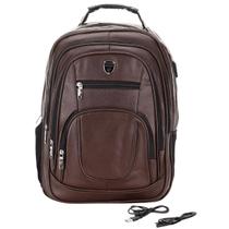 Mochila Executiva Notebook Faculdade Premium eco couro