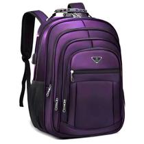 Mochila Executiva Notebook Impermeável Reforçada Senha Antifurto Faculdade Trabalho com Porta USB