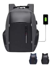 Mochila Executiva Para Notebook Com Entrada Usb Compartimento Acolchoado Viagem Trabalho Faculdade Urbana Resistente Poliéster Prática Confortável