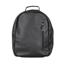 Mochila Executiva Unissex Couro Bovino Old Trafford Black Preta