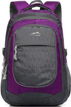 Mochila extra grande ProeTrade para viagens universitárias, laptop, mochila de caminhada de negócios, para laptop de até 17 polegadas, resistente, multicompartimentos, presentes para homens e mulheres, refletiva à luz noturna (roxo claro A)