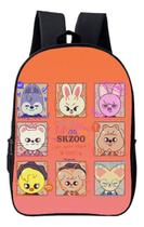 Mochila Faculdade Kpop Estampa Mascote Banda Stray Fandom Escolar