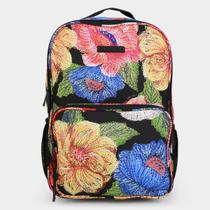 Mochila Farm Me Leva Floral Paraíso Bordado Feminina