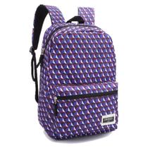 Mochila Fem Escolar Casual Urbana Roxo triângulos Denlex Mochila Fem Escolar Casual Urbana Roxo triângulos Denlex