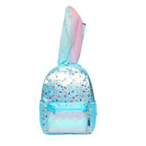 Mochila femenina com touca/lantejoulas azul Mochila femenina com touca/lantejoulas azul