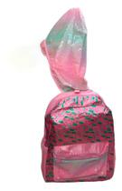 Mochila femenina Rosa com touca/lantejoulas Winth