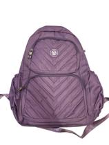 Mochila Feminina Acolchoada Lilás - Modelo Chevron Mochila Feminina Acolchoada Lilás - Modelo Chevron