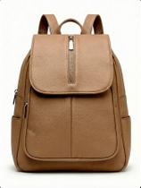 Mochila Feminina Antifurto Couro PU Elegante e Resistente -