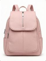 Mochila Feminina Antifurto Couro PU Elegante e Resistente -