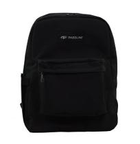 Mochila Feminina Básica em Poliéster Mescla - M-133 - Preto - Ideal para Trabalho, Escola e Viagens