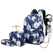 Mochila Feminina + Bolsa Térmica + Estojo Kit com 3 Peças Mochila Feminina + Bolsa Térmica + Estojo Kit com 3 Peças