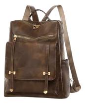 Mochila Feminina Casual Couro Pu Espaçosa Faculdade Trabalho Mochila Feminina Casual Couro Pu Espaçosa Faculdade Trabalho