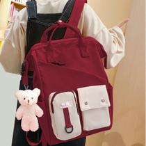 Mochila Feminina Colorida C/Acessórios Semi Impermeavel Alças Ajustaveis Confortavel Reforçada Resistente Água Original