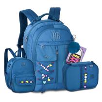 Mochila Feminina Com Lancheira e Estojo Box Rebecca Bonbon -