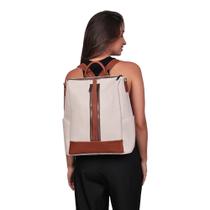 Mochila Feminina Couro Media Bolsa De Costa Faculdade Moda - Pinneri