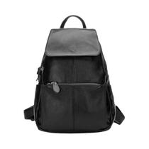 Mochila Feminina De Couro Branco, Bolsa De Viagem De Grande Capacidade Para Mulheres, Bege, Zency,