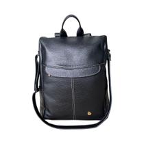 Mochila Feminina de Couro Legítimo Original Faculdade Passeio
