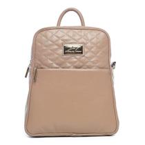 Mochila feminina de couro Lune nude