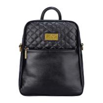 Mochila feminina de couro Lune preta