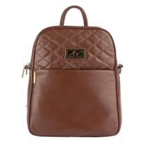 Mochila feminina de couro Lune whisky