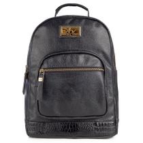 Mochila Feminina de Couro Milla preta Mochila Feminina de Couro Milla preta
