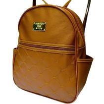 Mochila Feminina Elegante Bonita Modelo 2024 Marrom Claro Mochila Feminina Elegante Bonita Modelo 2024 Marrom Claro