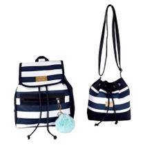 Mochila Feminina Escolar Casual Bolsa Saco Pequena Kit 2un Mochila Feminina Escolar Casual Bolsa Saco Pequena Kit 2un