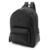 Mochila Feminina Escolar Espaçosa - Preto Mochila Feminina Escolar Espaçosa - Preto