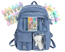 Mochila Feminina Escolar Menina Candy 17 Lilás Bolsa c/ Estojo