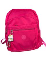 Mochila Feminina Esportiva Casual Rosa Pink com Chaveiro Gato da Sorte Mochila Feminina Esportiva Casual Rosa Pink com Chaveiro Gato da Sorte