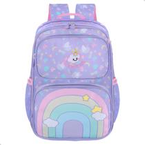 Mochila Feminina Grande Bolsa Escolar Moda Meninas Colorida Arco-iris