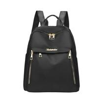 Mochila Feminina Grande Capacidade Impermeável Preta Oxford Bolsa De Viagem Transversal Bolsa De Mão