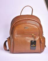Mochila Feminina Grande em couro legitimo