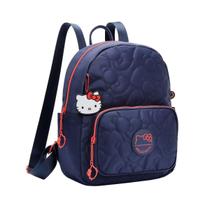Mochila Feminina Hello Kitty Detalhes Laços E Chaveiro Mochila Feminina Hello Kitty Detalhes Laços E Chaveiro
