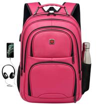 Mochila Feminina Impermeável Reforçada Escolar Faculdade Trabalho Viagem Passeio Notebook USB Tamanho:ÚnicoGenero:Uniss Mochila Feminina Impermeável Reforçada Escolar Faculdade Trabalho Viagem Passeio Notebook USB Tamanho:ÚnicoGenero:Uniss
