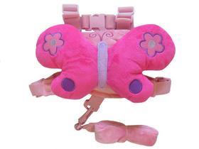 Mochila Feminina Infantil Coleira Berhappy - Borboleta Rosa