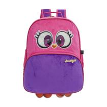 Mochila Feminina Infantil Juvenil Escolar Creche Passeio Fofinha Confortável Coruja