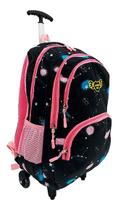 Mochila Feminina Infantil Juvenil Love Coração Rodinhas Ve22