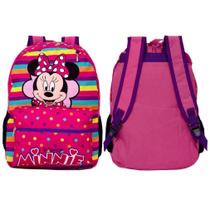 Mochila Feminina Infantil Minnie De Costas Rosa Resistente