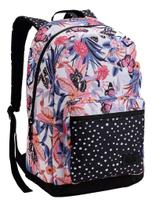 Mochila Feminina Juvenil Costas Flores Bolinhas Dl1285 Mochila Feminina Juvenil Costas Flores Bolinhas Dl1285