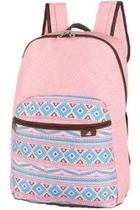 Mochila Feminina Juvenil Estampada Bolinhas Cores Costas G