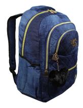 Mochila Feminina Juvenil Pompom Notebook Flamingo Aula M3992