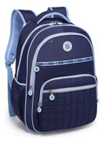 Mochila Feminina Kika Escolar Costa Grande Juvenil Notebook Cor:azul Azul Mochila Feminina Kika Escolar Costa Grande Juvenil Notebook Cor:azul Azul
