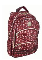 Mochila Feminina Kika Floral Roxa Kk931m