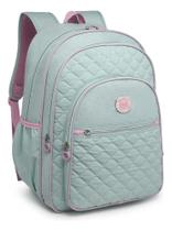 Mochila Feminina Kika Glitter Juvenil Notebook Escolar Costa Cor Verde Mochila Feminina Kika Glitter Juvenil Notebook Escolar Costa Cor Verde