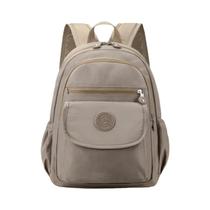 Mochila feminina leve e elegante de grande capacidade preta com alças ajustáveis, escola e lazer b